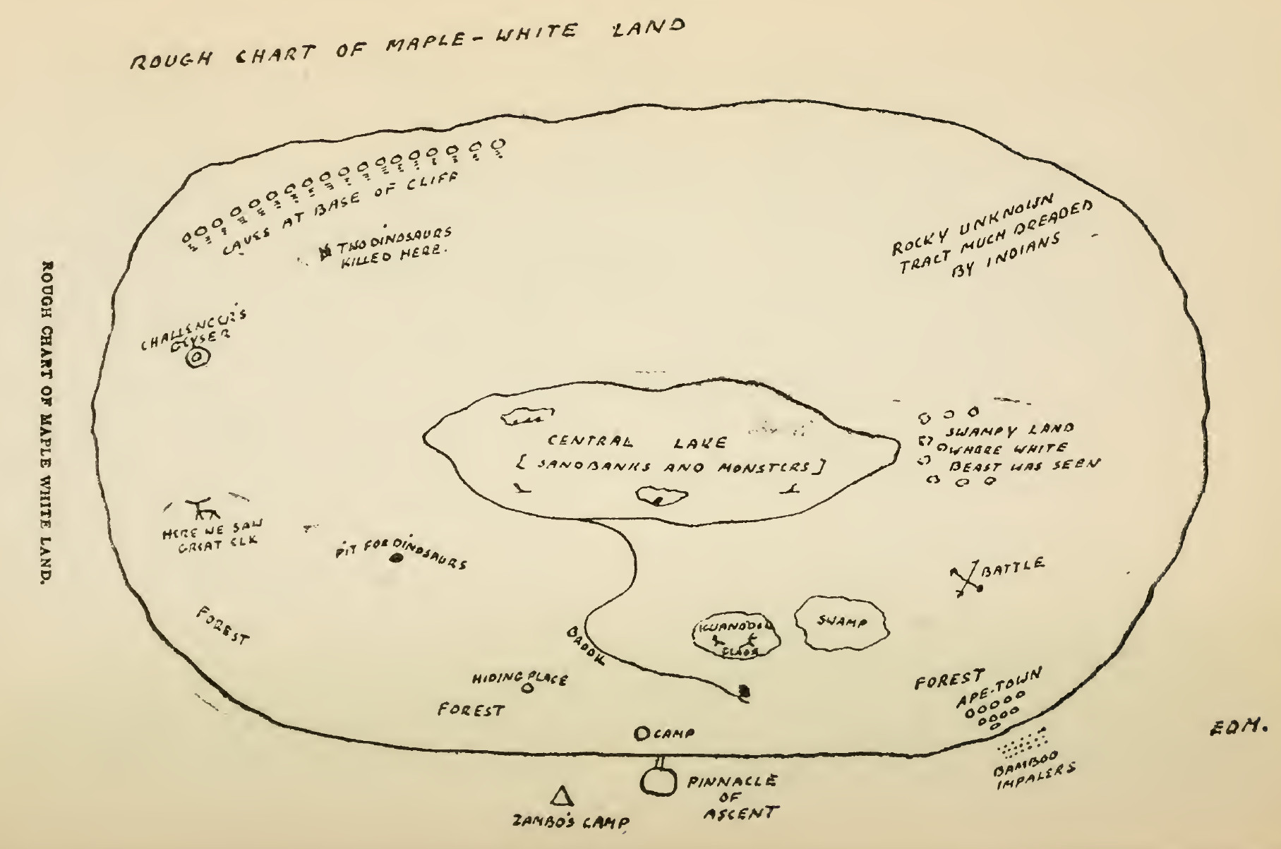 Rough chart of Maple White Land.